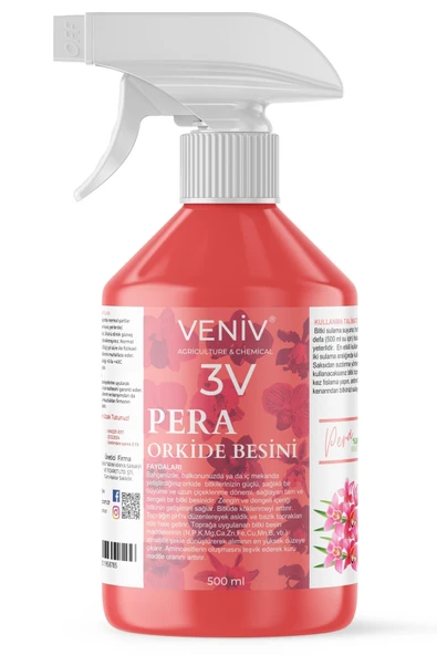 3v Pera- Orkide Yetiştirme Ve Kök Dal Çiçek Destek Besini(TÜM BİTKİLERDE KULLANILABİLİR)- 500 ml ürün görseli 1