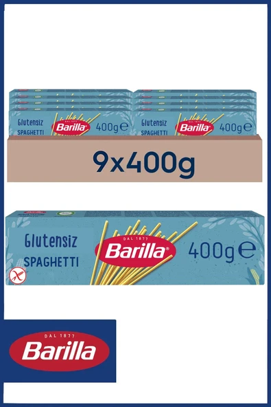 Barilla Glutensiz Spagetti (SPAGHETTİ) Makarna 400 gr X 9 Adet ürün görseli 1