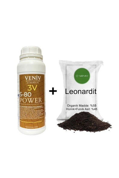 3V Power 1L + 1 kg Leonardit Hediye %45 Hümik Fulvik Asit- Köklendirici-Ph Dengeleyici ürün görseli 1