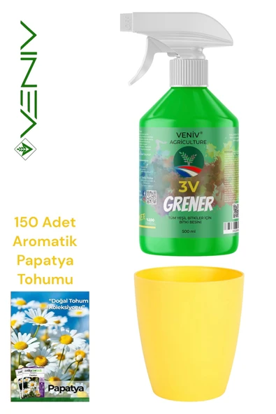 3V Grener 500 ml + 150 Aromatik Papatya Tohumu + 2L Saksı | Doğal Güzellik ve Ferahlatıcı Koku ürün görseli 1