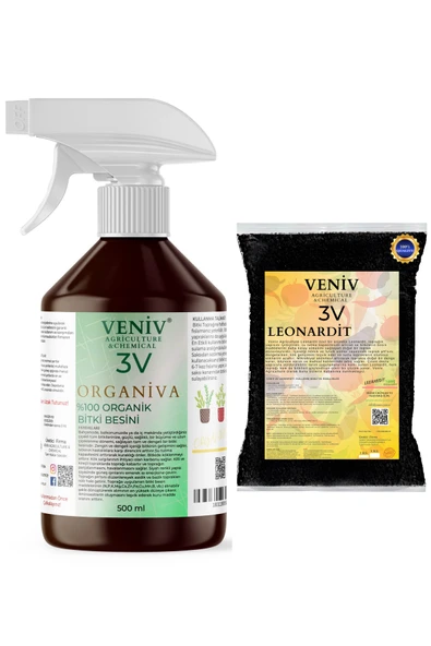 3v Organik Bitki Yetiştirme Seti-leonardit %45 1 Kg + 3v Organiva Organiva Bitki Besini 500 ürün görseli 1