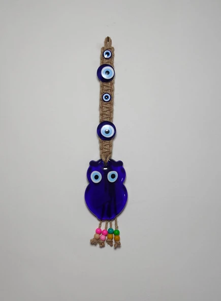 Makrome Örgülü Nazarlık 48 cm Duvar Süsü BAYKUŞ ürün görseli 1