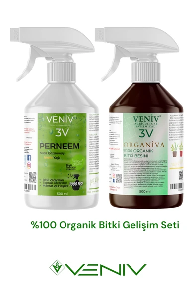3V Perneem- Neem Yağı İçeren | Organiva - %100 Organik Bitki Koruma + Besin- Tüm Bitkiler-Haşereler ürün görseli 1