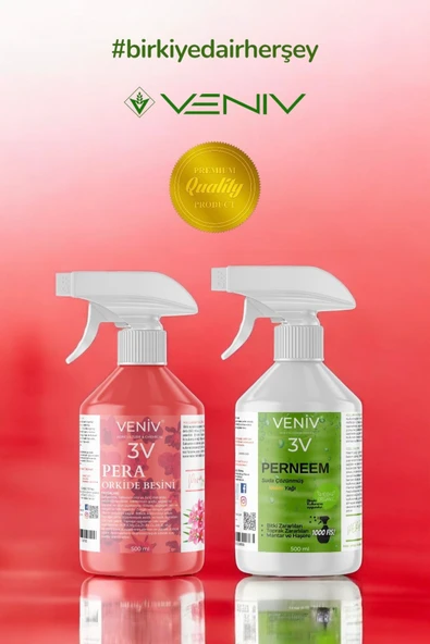 3V En İyi Orkide ve Genel Bitki Besini Seti - Pera Bitki Besini & Perneem Neem Yağı İçerikli Koruma ürün görseli 1