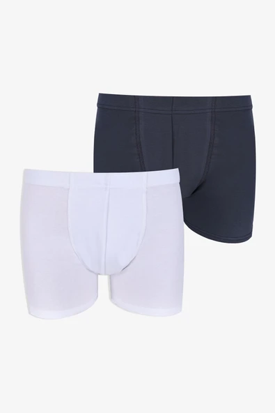 Erkek 2'li Pamuklu Likralı Lastikli Boxer ürün görseli 1