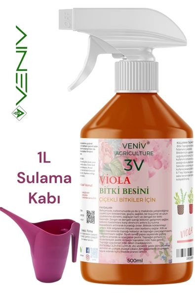 3V Viola Bitki Besini 500ml + 1L Sulama Kabı Seti ürün görseli 1