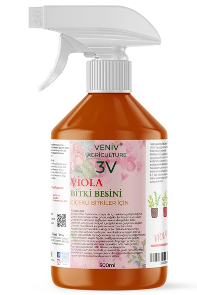 3v Viola Bitki Besini| En Etkili Çiçek Yaprak Kök Arttıran| Tüm Bitkilerin Besini| Konsantre ürün görseli 1