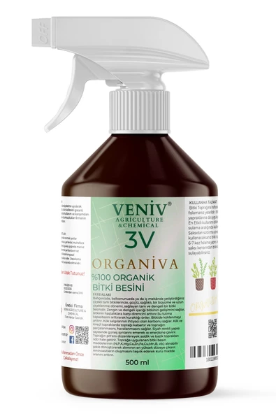 3v Organiva Bitkisel Içerikli %100 Organik Bitki Besini| Tüm Bitkiler- Yoğun Kök- Çiçek-dal Arttıran ürün görseli 1