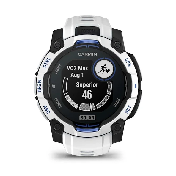 Garmin Instinct 3 – 45 mm Solar Beyaz Mavi - Resim 12
