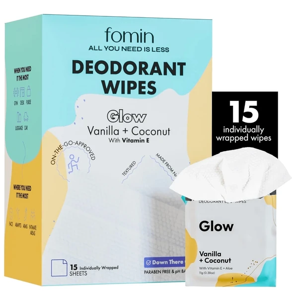 Fomin Vanilya ve Hindistan Cevizli Deodorant Mendil 15 Adet ürün görseli 1