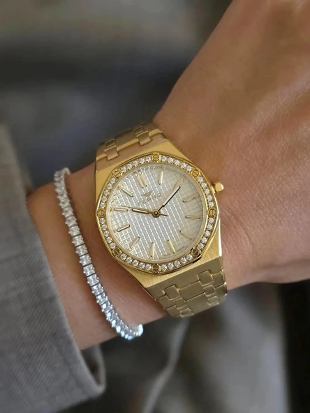 Ferro FL43029A-B Quartz Çelik Altın Rengi 33 mm Kadın Kol Saati ürün görseli 1