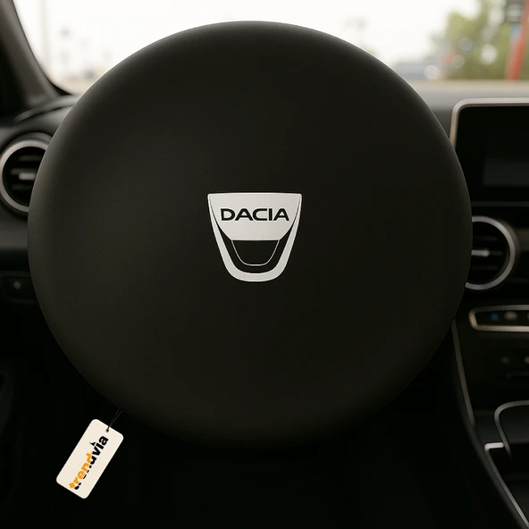 Dacia Uyumlu Siyah Direksiyon Koruma Kılıfı  Penye Kumaş Dokuma ürün görseli 1