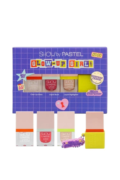 Pastel Show Mini Glow-Up Girl Allık Hıghlıghter Gloss Set Main Character ürün görseli 1