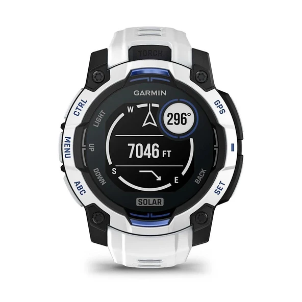 Garmin Instinct 3 – 45 mm Solar Beyaz Mavi - Resim 2