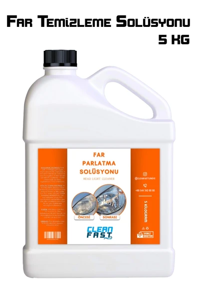 Yeni Nesil Premium Buharlı Far Temizleme Sıvısı Ve Parlatma Solüsyonu Kloroform Uyumlu 5 KG ürün görseli 1