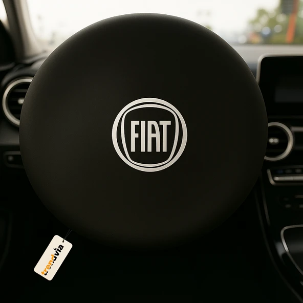Fiat Uyumlu Siyah Direksiyon Koruma Kılıfı  Penye Kumaş Dokuma ürün görseli 1
