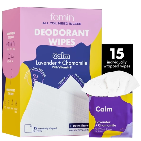Fomin Lavanta ve Papatyalı Deodorant Mendil 15 Adet ürün görseli 1
