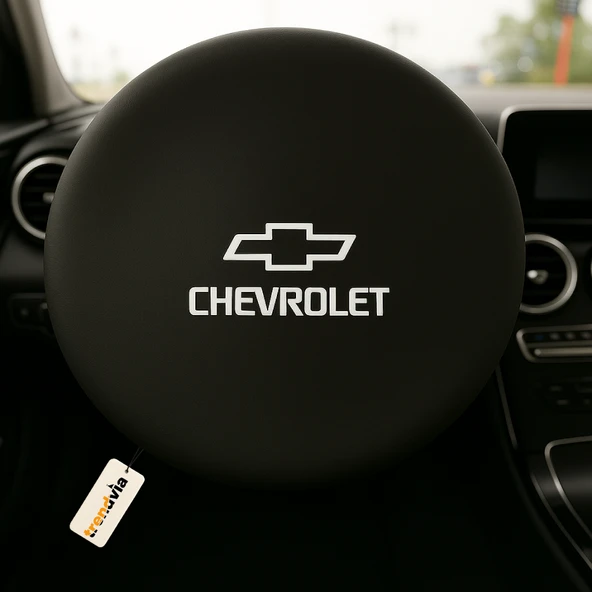 Chevrolet Uyumlu Siyah Direksiyon Koruma Kılıfı  Penye Kumaş Dokuma ürün görseli 1
