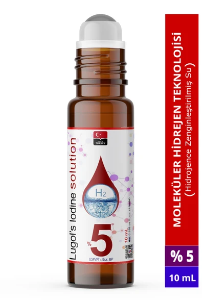 Lugol Çözeltisi %5 - 10 Ml - Roll On Cam Damlalıklı Şişe (Pharma Grade Lügol,iyot) ürün görseli 1