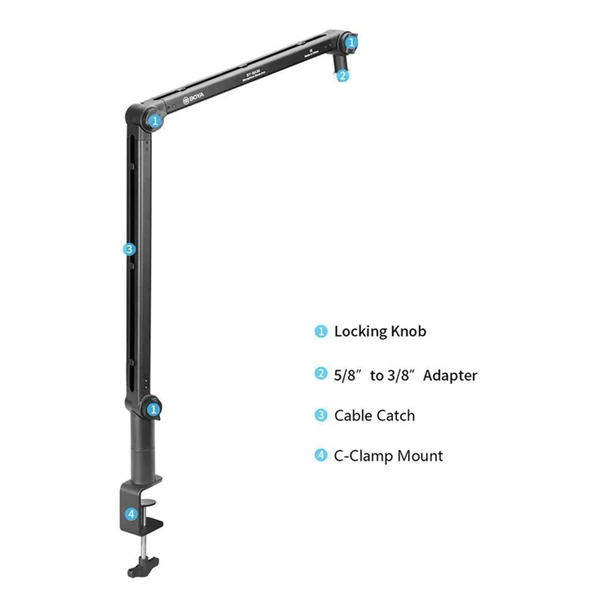 Boya BY-BA30 Profesyonel Masa Tipi Mikrofon Standı - Resim 5