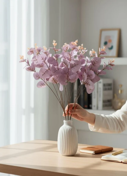 Yapay Çiçek Lila Okaliptus Aradal Arajman Çiçeği Eucalyptus ürün görseli 1