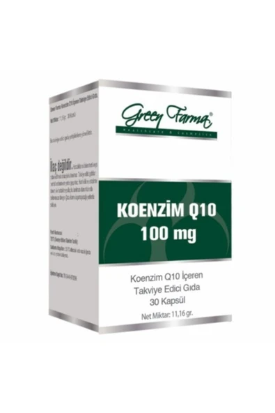 GREEN FARMA KOENZİM Q10 30 KAPSÜL ürün görseli 1