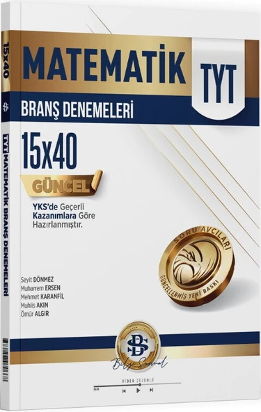 Bilgi Sarmal Yayınları TYT Matematik 15 x 40 Branş Denemeleri ürün görseli 1
