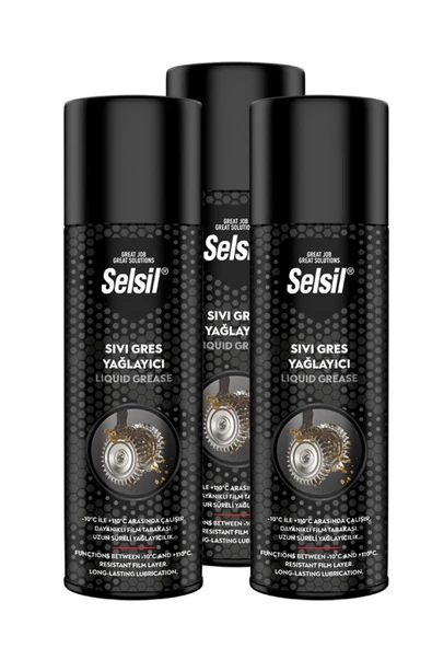 Selsil 3 Adet Sıvı Gres Yağlama Spreyi 3 Adet 500 ml ürün görseli 1
