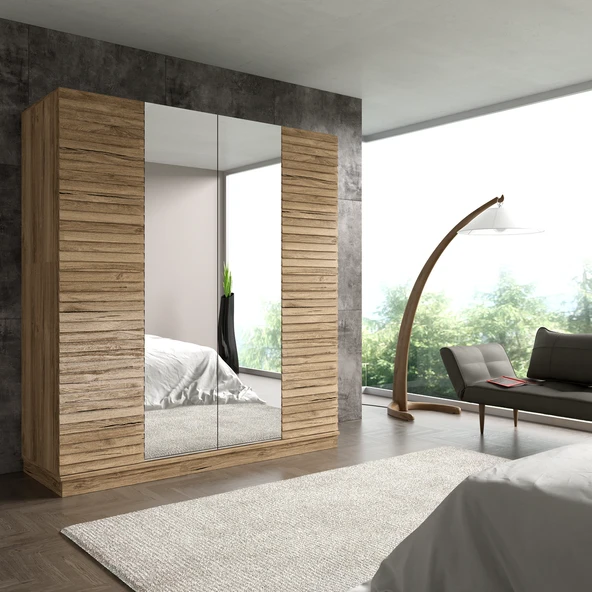 Hunerika Nanoma  Premium 4 kapaklı Gardırop,minifiks bağlantılı ürün görseli 1