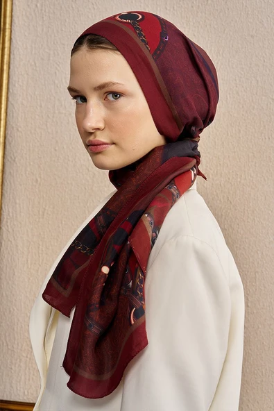 ED SCARF DESENLİ ŞAL - Resim 5