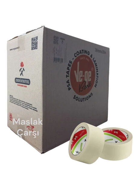 Maskeleme Bandı Ve-Ge Endüstriyel 36mm x 30m 48'li Koli ürün görseli 1