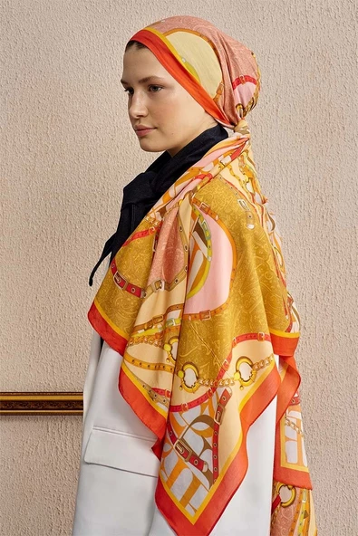ED SCARF DESENLİ ŞAL - Resim 4