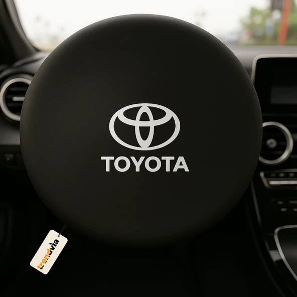 Toyota Uyumlu Siyah Direksiyon Koruma Kılıfı  Penye Kumaş Dokuma ürün görseli 1