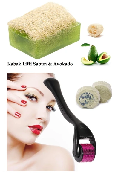 3'lü Peeling Kabak Lifli Avokado Cilt Bakım Yenileme 540 İğne Derma Roller Leke,Akne Ruşur Taşı ürün görseli 1