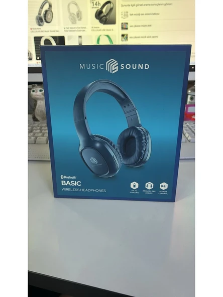 Cellularline Music Sound Kafa Üstü Kulaklık Mavi ürün görseli 1