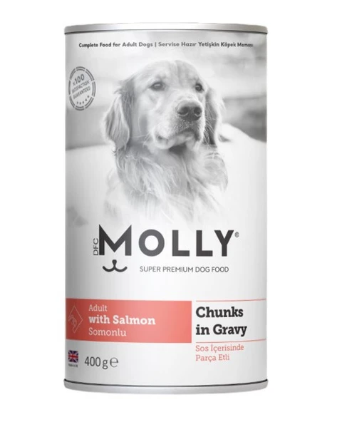 Molly Somonlu Gravy Soslu Yetişkin Köpek Konservesi 400 Gr X 12 Adet ürün görseli 1