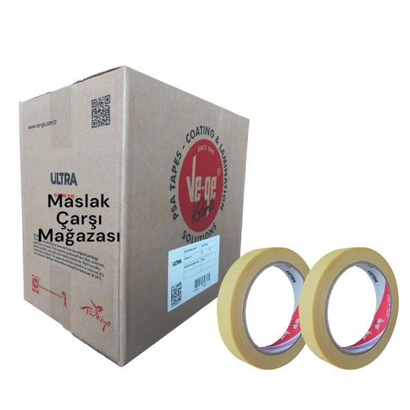 Maskeleme Bandı Ve-Ge Ultra 18mm x 35m 96'lı Koli ürün görseli 1