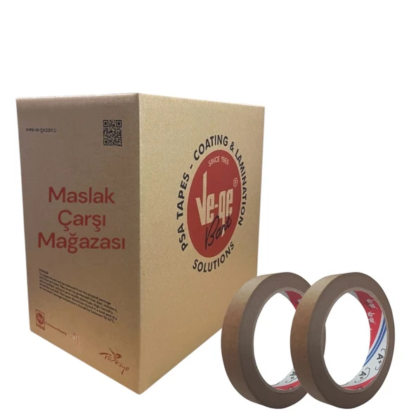 Maskeleme Bandı Ve-Ge A+ Plus 18mm x 35m 96'lı Koli ürün görseli 1
