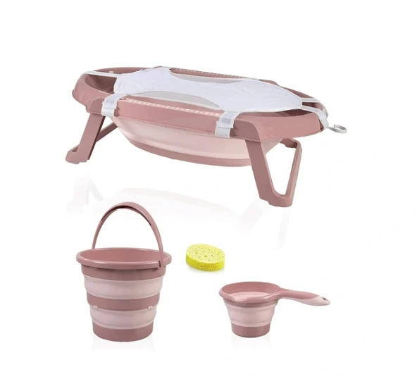 NessiWorld Katlanır Banyo 5'Li Küvet Seti 596 Somon ürün görseli 1