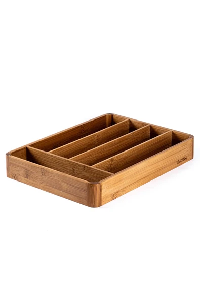 Tantitoni Bambu Çekmece İçi Çatal Kaşık Bıçak Tepsisi 35.5cm ürün görseli 1