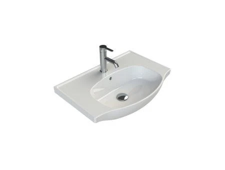 Turkuaz Lila Etajer Uyumlu Lavabo 65*45 cm ürün görseli 1