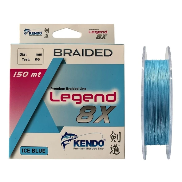 Kendo Legend X8 150m 0,16mm Ice Blue Örgü İp Misina ürün görseli 1