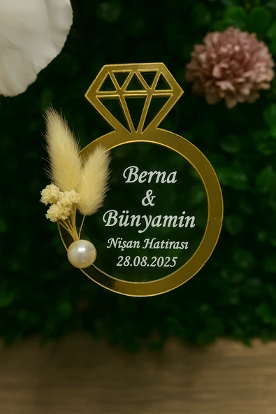 YD STORE UV Baskı Pleksi Magnet Söz, Nişan, Nikah, Düğün, Kına 10 Adet ürün görseli 1
