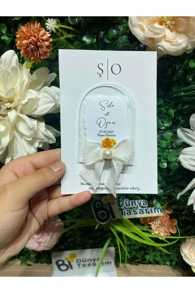 YD STORE UV Baskı Pleksi Magnet Söz, Nişan, Nikah, Düğün, Kına, Doğum Günü 10 Adet ürün görseli 1