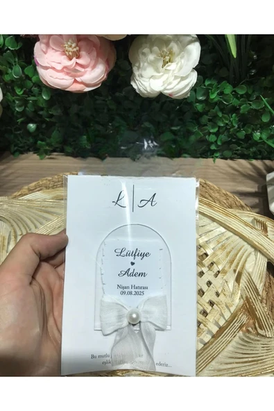 YD STORE UV Baskı Pleksi Magnet Söz, Nişan, Nikah, Düğün, Kına 15 Adet ürün görseli 1
