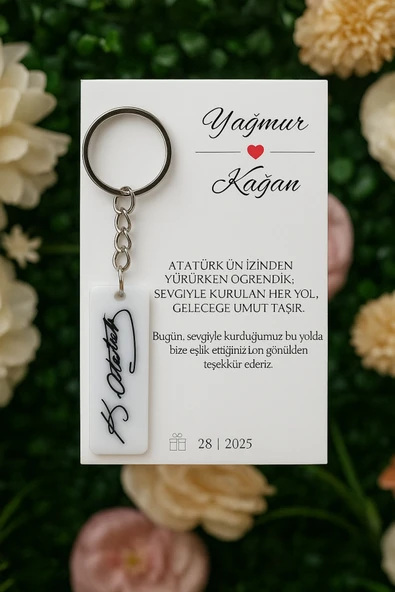 YD STORE UV Baskı Anahtarlık Söz, Nişan, Nikah, Düğün, Kına 10 Adet ürün görseli 1