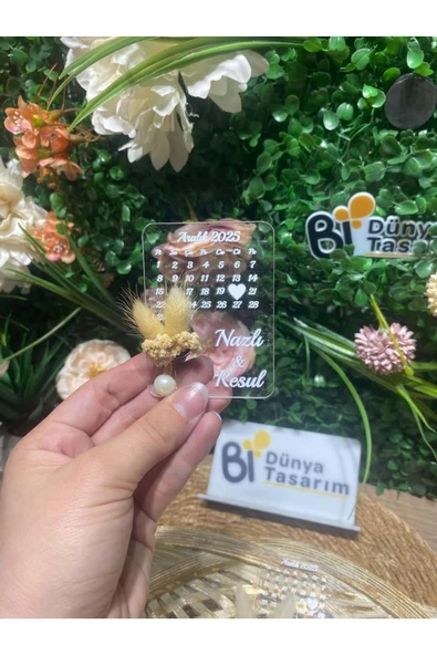 YD STORE UV Baskı Pleksi Magnet Söz, Nişan, Nikah, Düğün, Kına, Doğum Günü 10 Adet ürün görseli 1