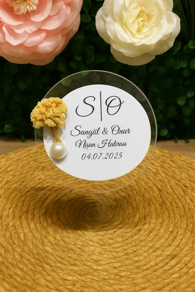 YD STORE UV Baskı Pleksi Magnet Söz, Nişan, Nikah, Düğün, Kına 10 Adet ürün görseli 1