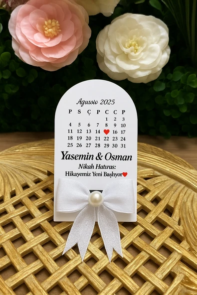 YD STORE UV Baskı Pleksi Magnet Söz, Nişan, Nikah, Düğün, Kına 10 Adet ürün görseli 1