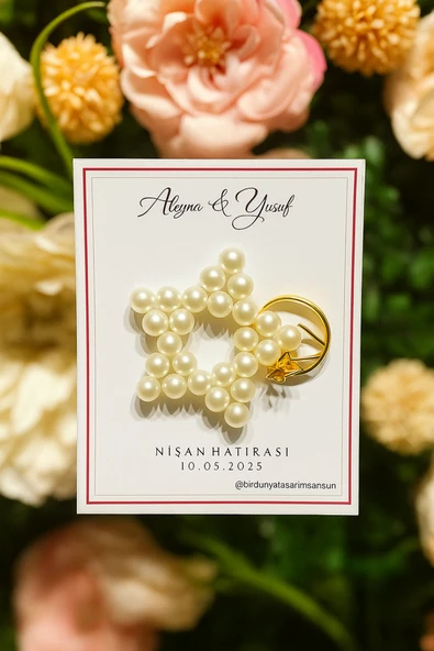 YD STORE İncili Yıldız Anahtarlık Söz, Nişan, Nikah, Düğün, Kına 15 Adet ürün görseli 1